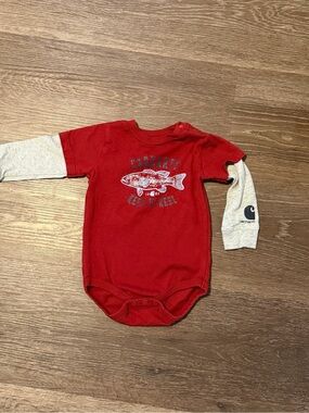 Carhartt Red Infant Tee with White Logo Tag